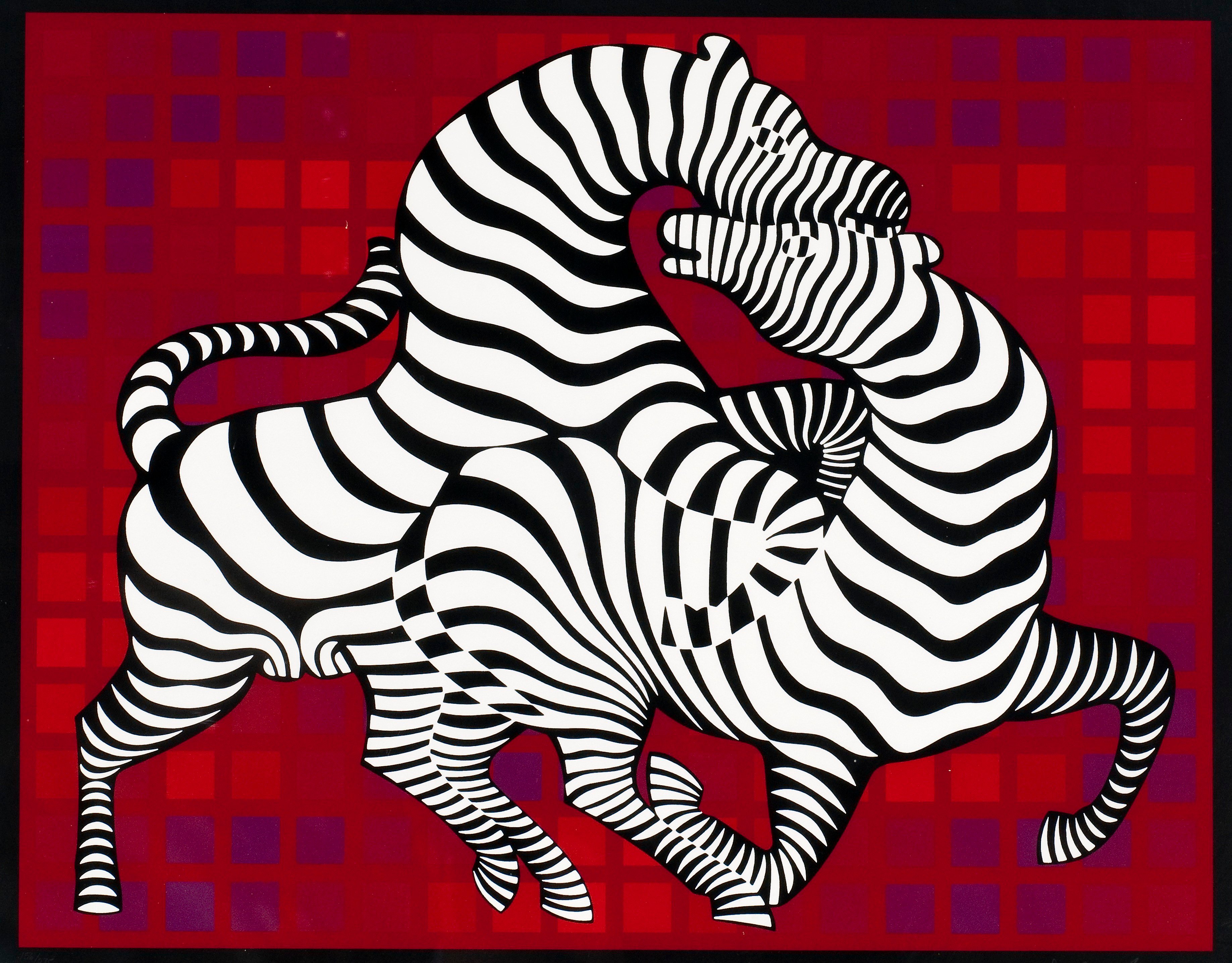 Victor Vasarely - Playful zebras